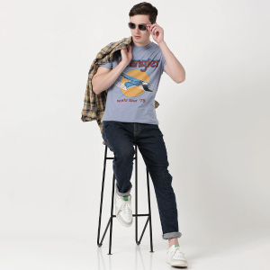Men Navy Blue Skinny Fit Low-Rise Stretchable Jeans
